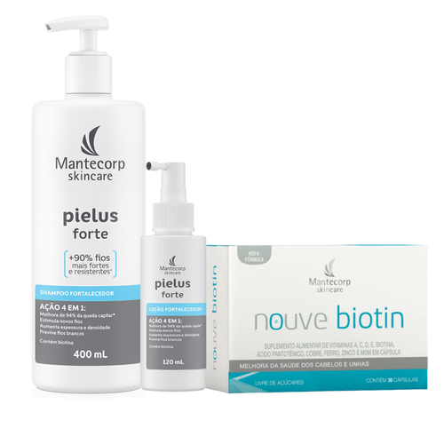 KIT_PIELUSHNB_Kit Shampoo Pielus Forte 400ML + Nouve Biotin KIT_PIELUSHNB_Kit Shampoo Pielus Forte 400ML + Nouve Biotin